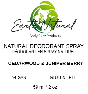 Spray Deodorant-Cedarwood & Juniper Berry 2 oz